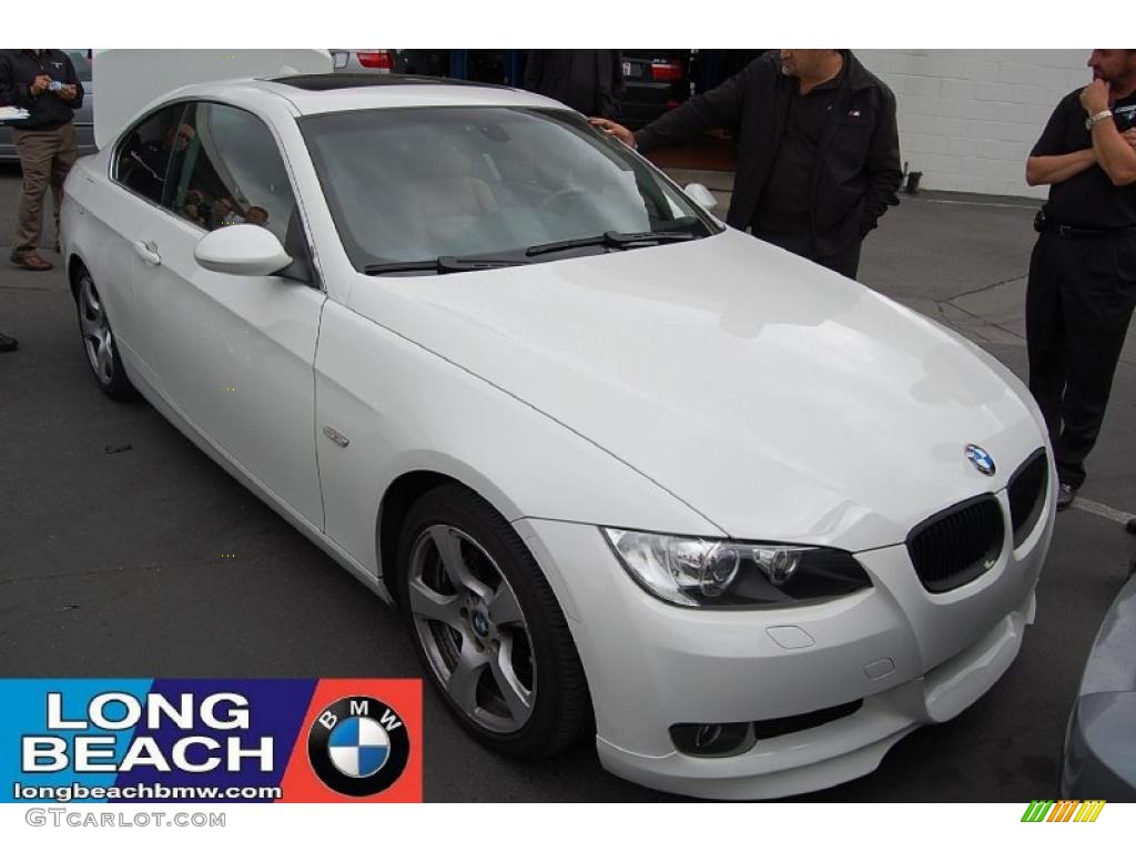 2008 3 Series 328i Coupe - Alpine White / Saddle Brown/Black photo #1