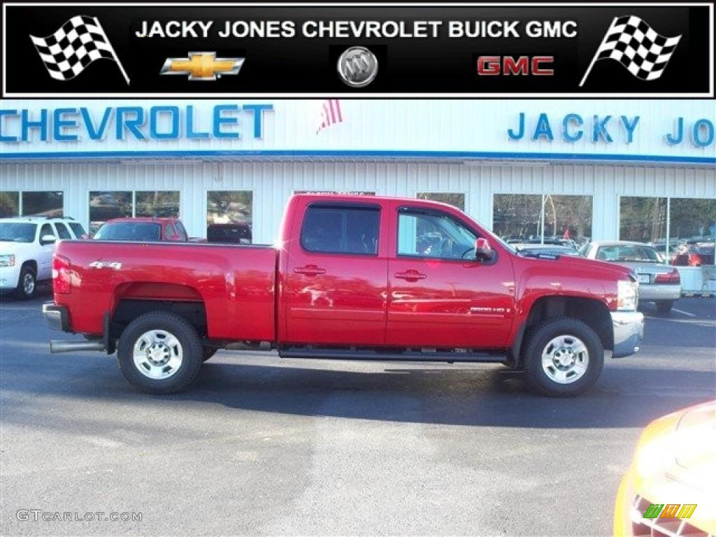 2008 Silverado 2500HD LTZ Crew Cab 4x4 - Victory Red / Ebony Black photo #1