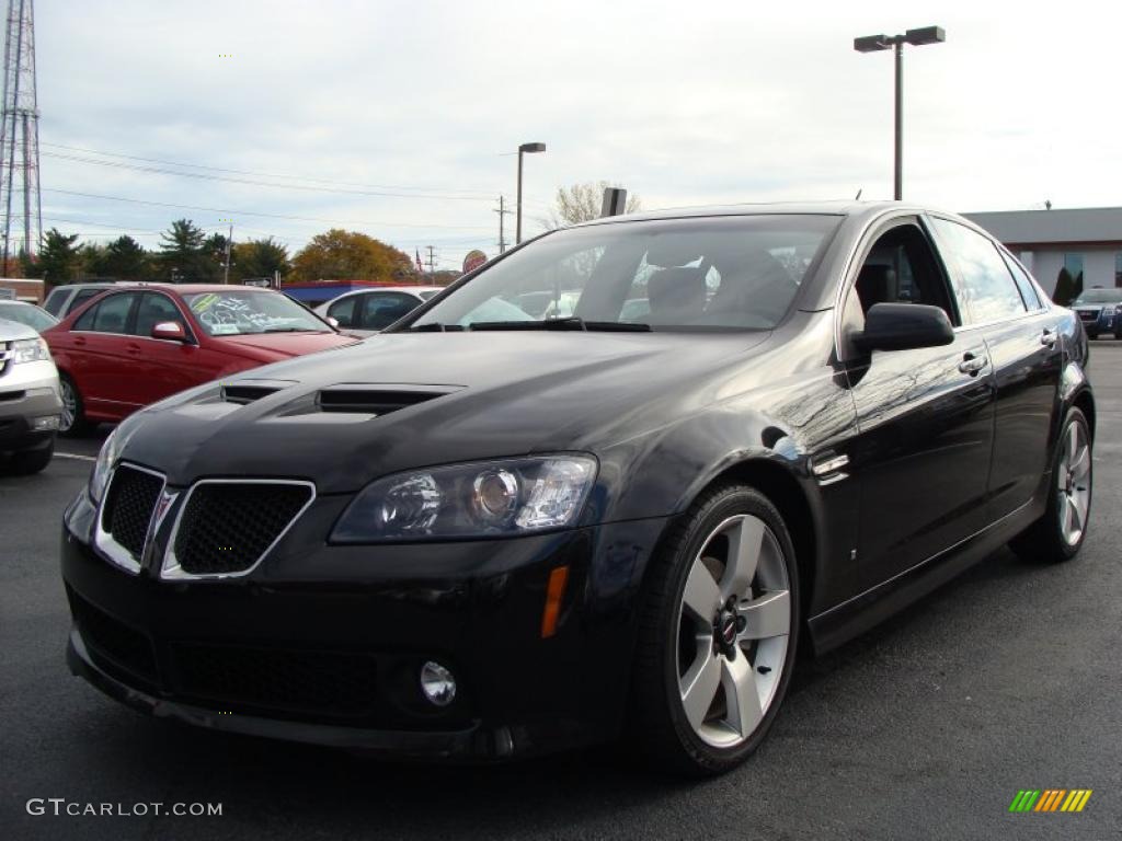 2009 G8 GT - Panther Black / Onyx/Red photo #1
