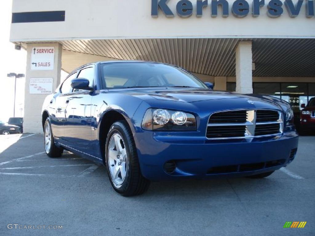 2010 Charger 3.5L - Deep Water Blue Pearl / Dark Slate Gray photo #1