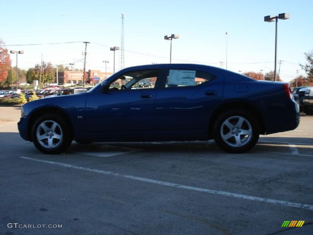 2010 Charger 3.5L - Deep Water Blue Pearl / Dark Slate Gray photo #6