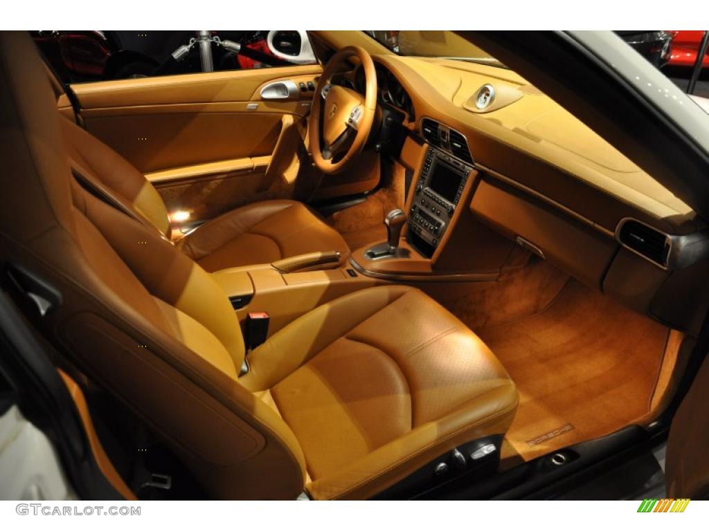 Natural Brown Interior 2008 Porsche 911 Carrera 4S Coupe Photo #39663396