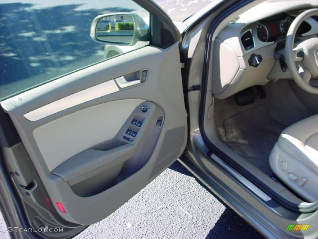 2010 Audi A4 2.0T Sedan Beige Door Panel Photo #39663852