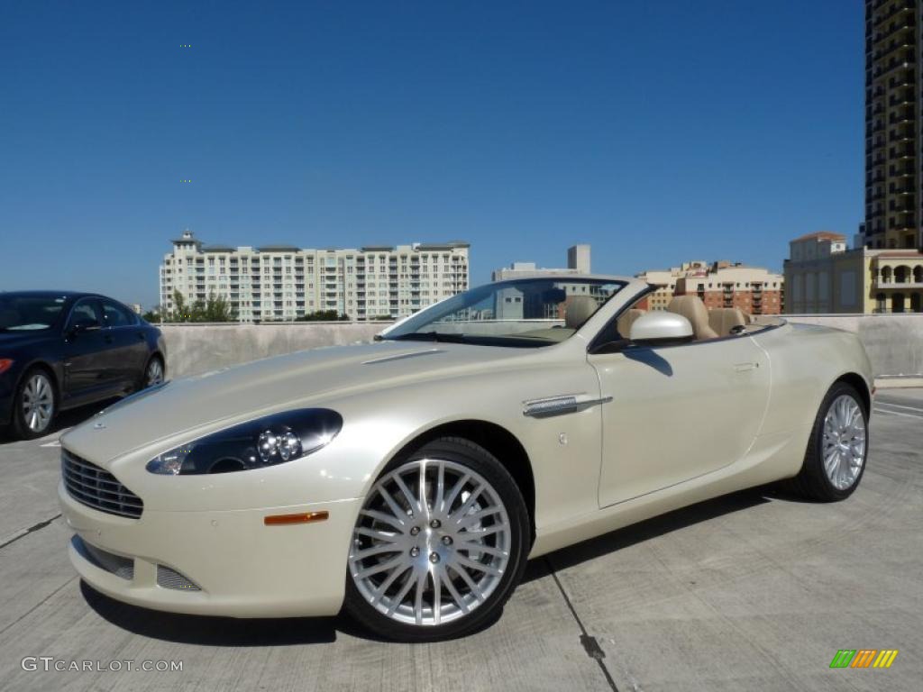 2011 DB9 Volante - Pearl White-Porsche / Sandstorm photo #1