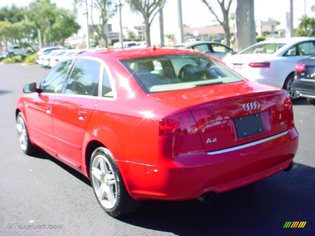 2008 A4 2.0T Sedan - Brilliant Red / Beige photo #8