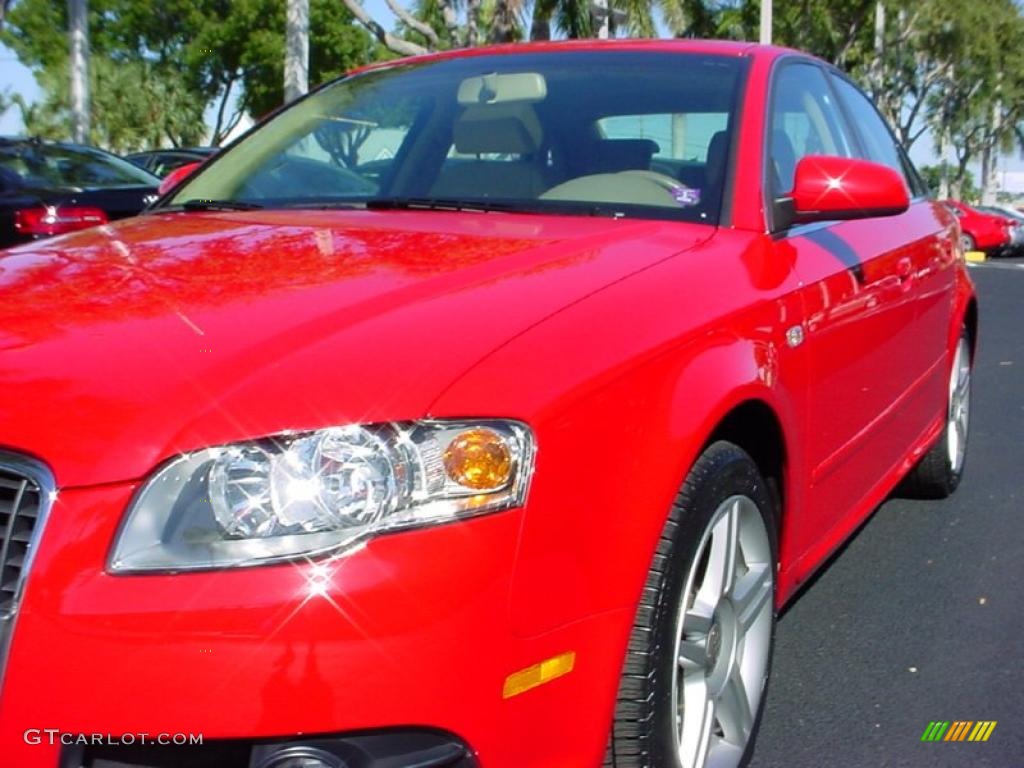 2008 A4 2.0T Sedan - Brilliant Red / Beige photo #10