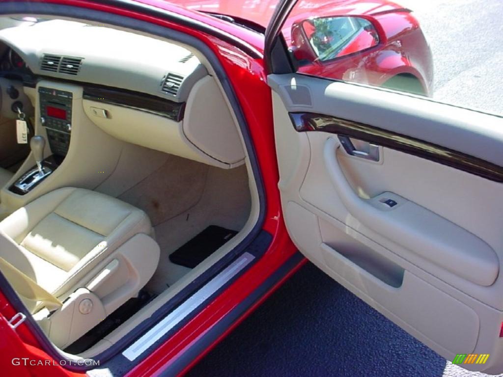 2008 A4 2.0T Sedan - Brilliant Red / Beige photo #16