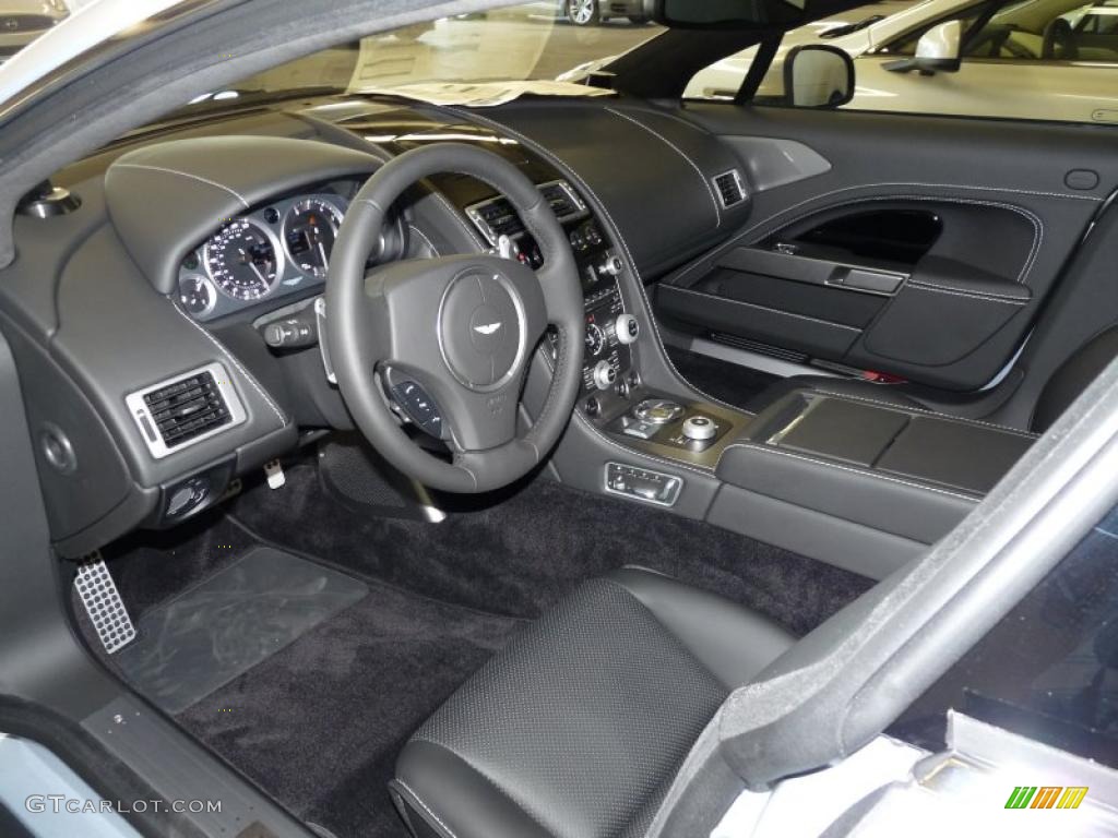 Obsidian Black Interior 2011 Aston Martin Rapide Sedan Photo #39664568