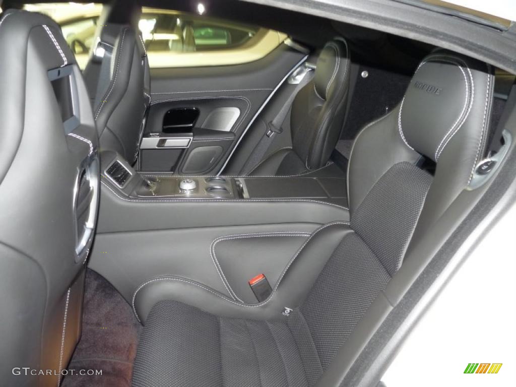 Obsidian Black Interior 2011 Aston Martin Rapide Sedan Photo #39664624