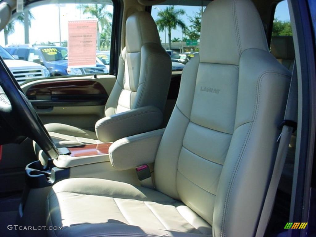Tan Interior 2005 Ford F250 Super Duty Lariat Crew Cab Photo #39669695