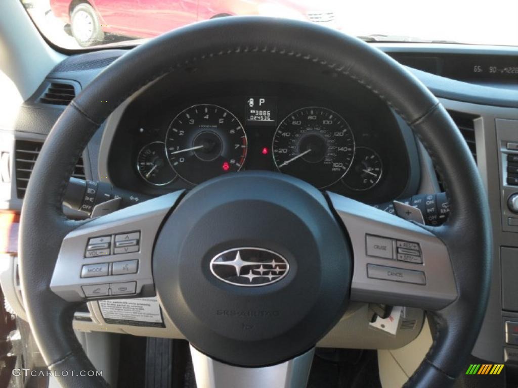 2010 Outback 3.6R Limited Wagon - Crystal Black Silica / Warm Ivory photo #14