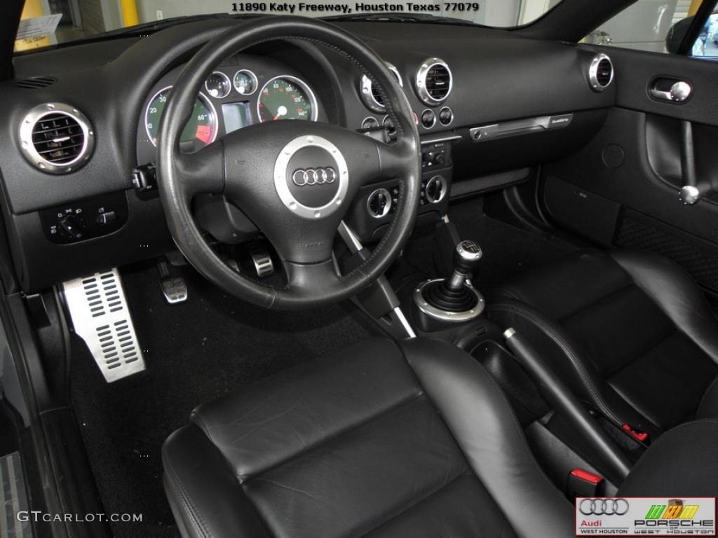 Ebony Interior 2002 Audi TT 1.8T quattro Roadster Photo #39672511