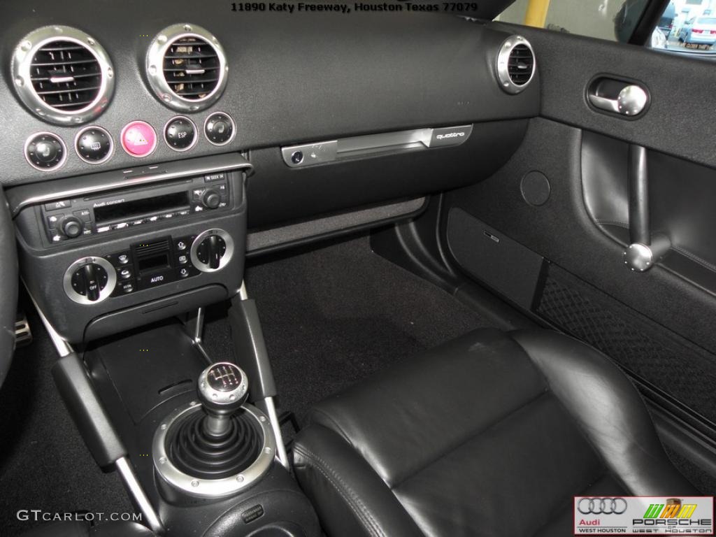 Ebony Interior 2002 Audi TT 1.8T quattro Roadster Photo #39672531