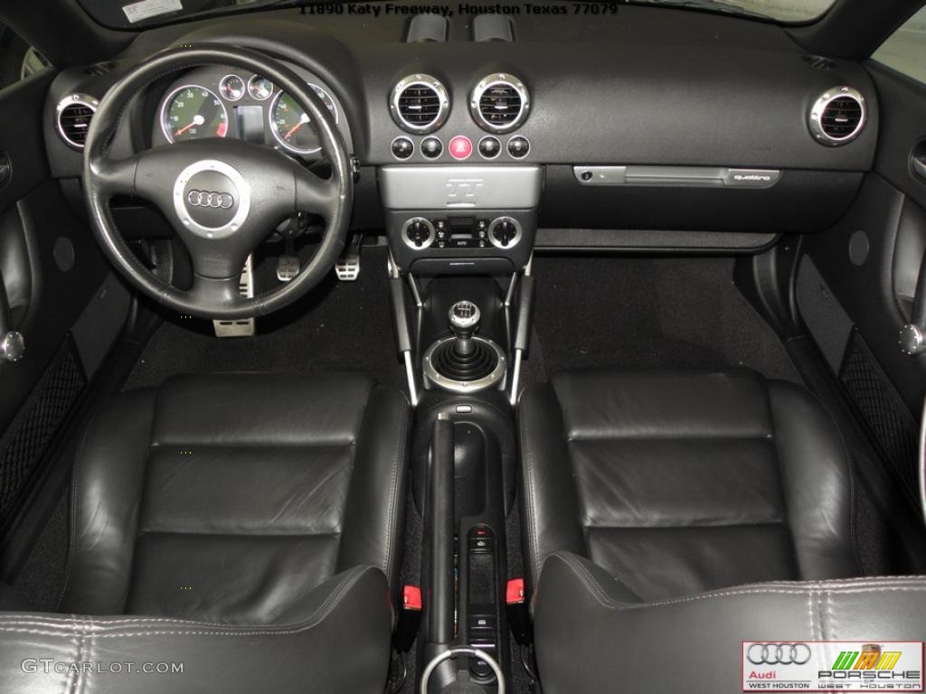 Ebony Interior 2002 Audi TT 1.8T quattro Roadster Photo #39672583