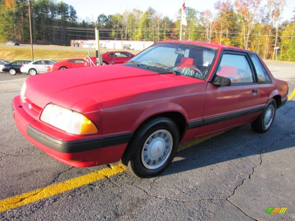 Bright Red 1989 Ford Mustang LX Coupe Exterior Photo #39676203
