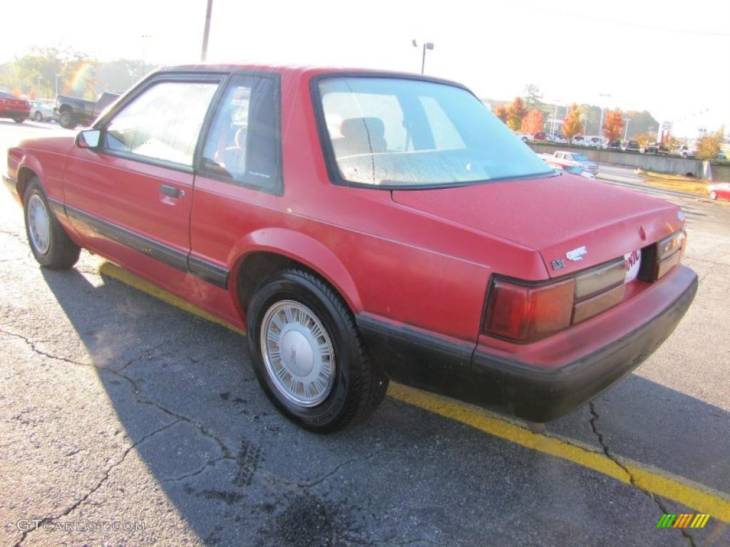 Bright Red 1989 Ford Mustang LX Coupe Exterior Photo #39676227