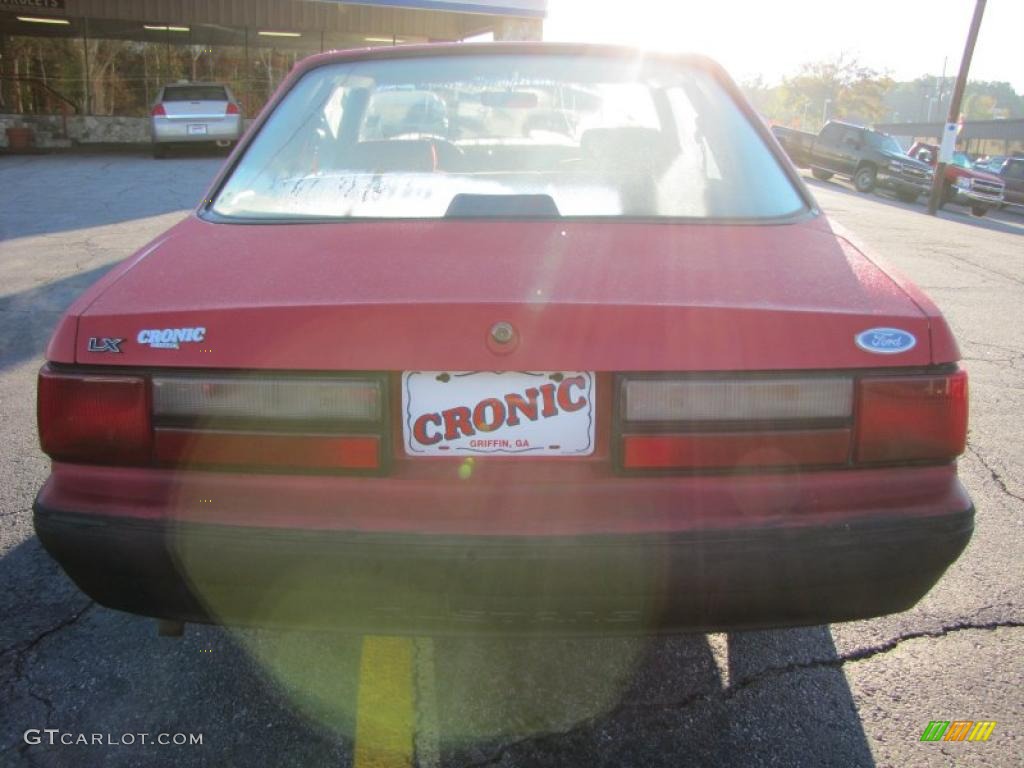 1989 Mustang LX Coupe - Bright Red / Red photo #6