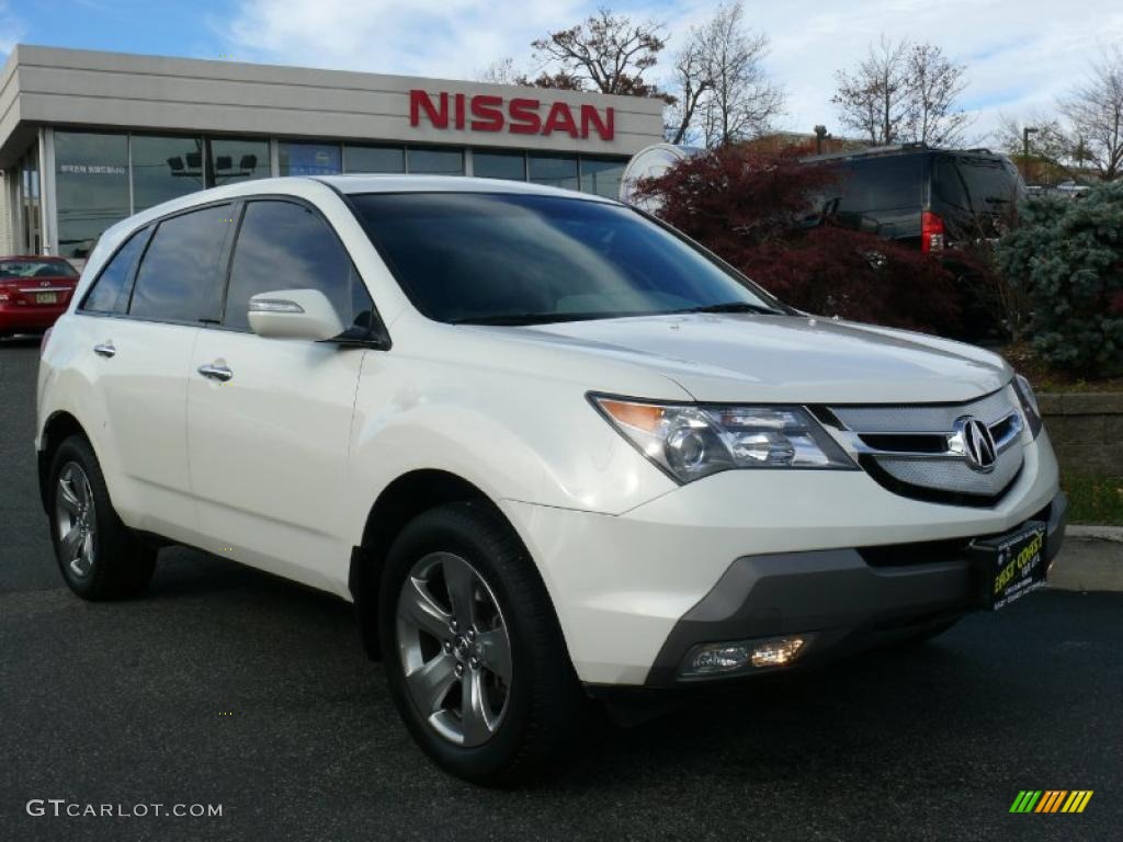Aspen White Pearl 2009 Acura MDX Standard MDX Model Exterior Photo #39676823