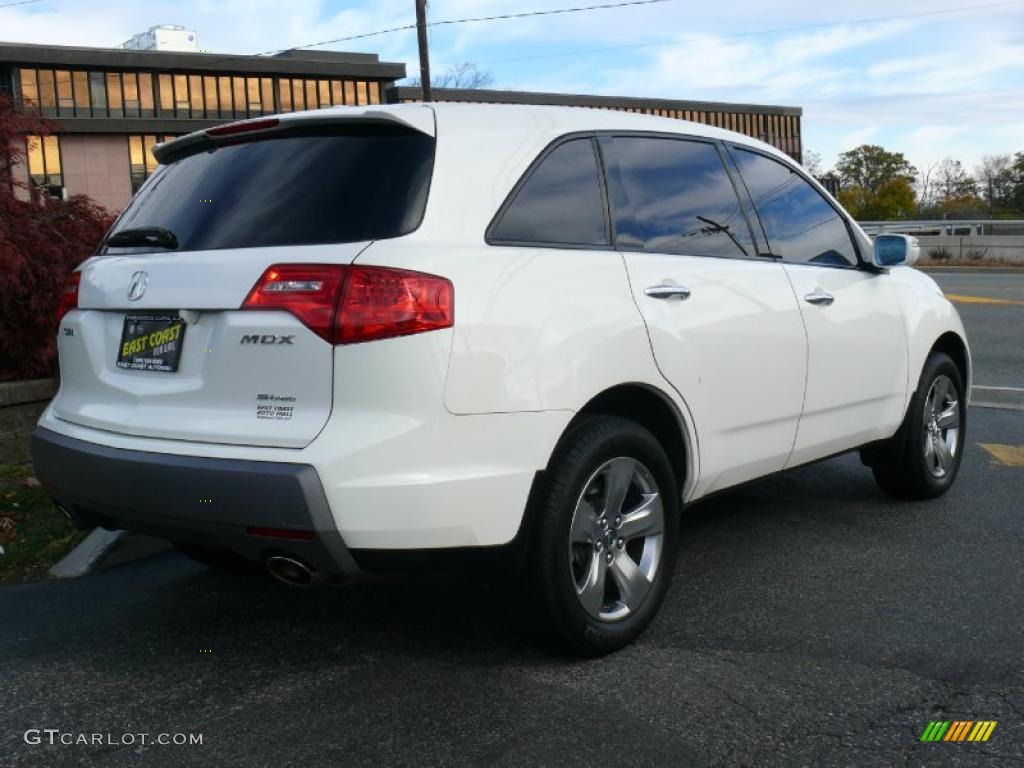 Aspen White Pearl 2009 Acura MDX Standard MDX Model Exterior Photo #39676855
