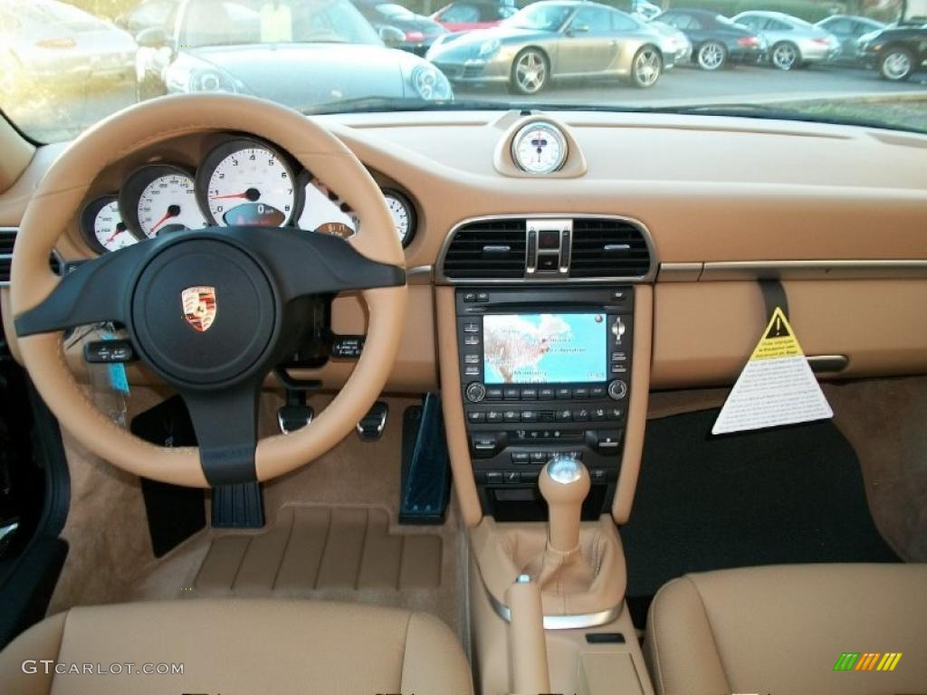 2011 Porsche 911 Carrera 4S Coupe Sand Beige Dashboard Photo #39676935