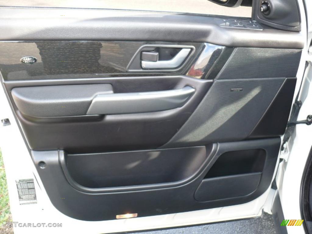 2007 Land Rover Range Rover Sport Supercharged Ebony Black Door Panel Photo #39677555