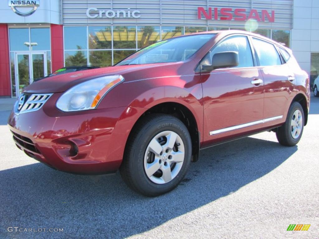2011 Rogue S - Cayenne Red / Black photo #1