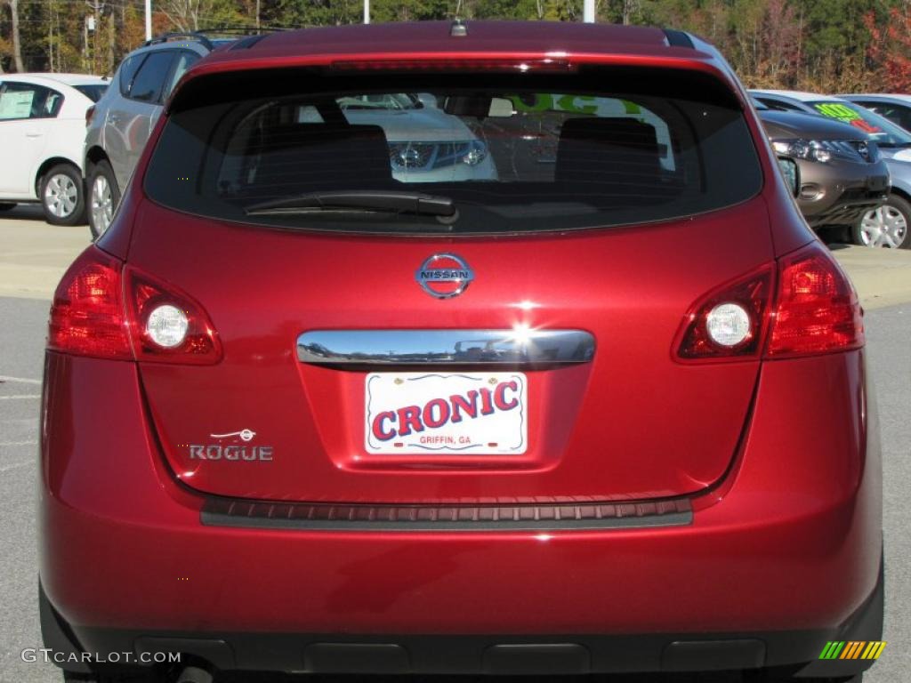 2011 Rogue S - Cayenne Red / Black photo #4