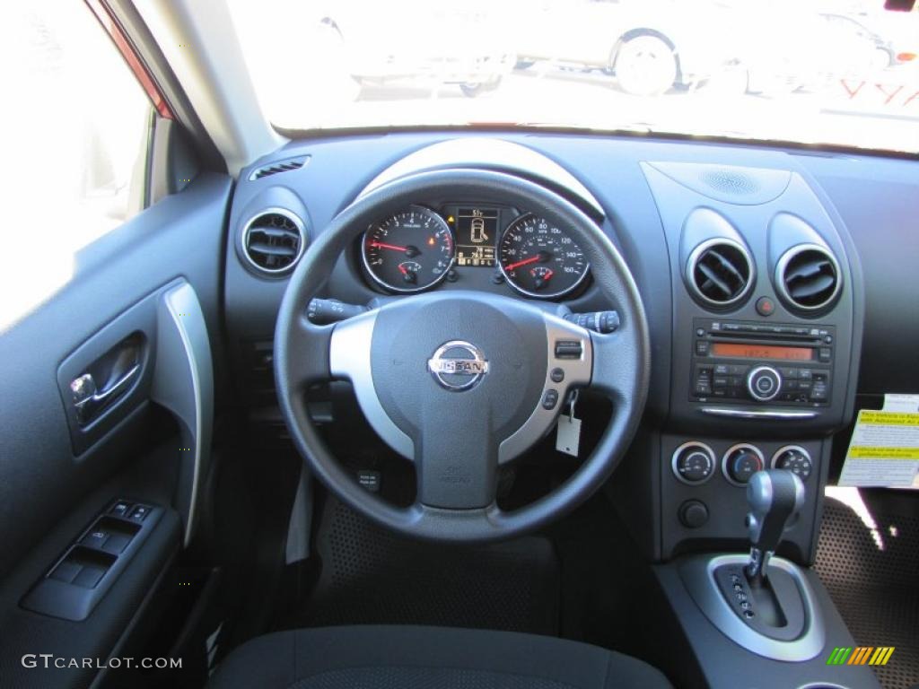 2011 Rogue S - Cayenne Red / Black photo #15