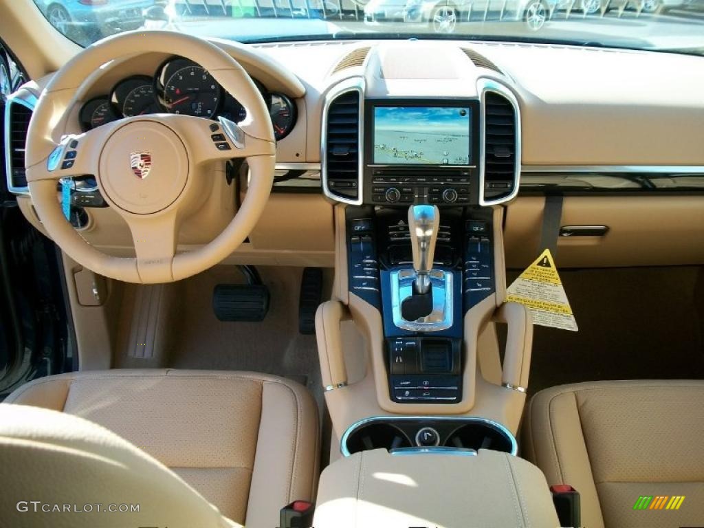 2011 Porsche Cayenne Standard Cayenne Model Luxor Beige Dashboard Photo #39677987