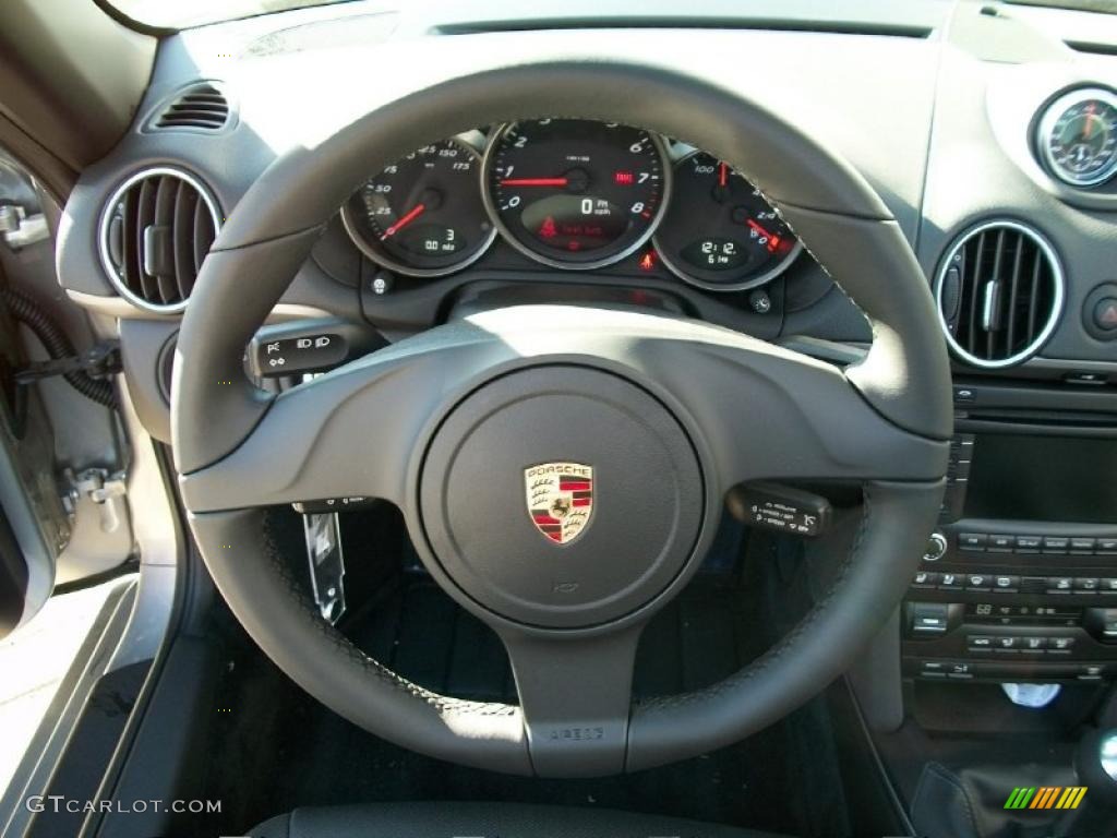 2011 Porsche Boxster Standard Boxster Model Black Steering Wheel Photo #39679003