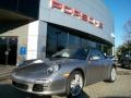 2011 Platinum Silver Metallic Porsche 911 Carrera Cabriolet  photo #1