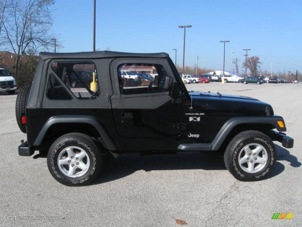 Black 2002 Jeep Wrangler X 4x4 Exterior Photo #39682243