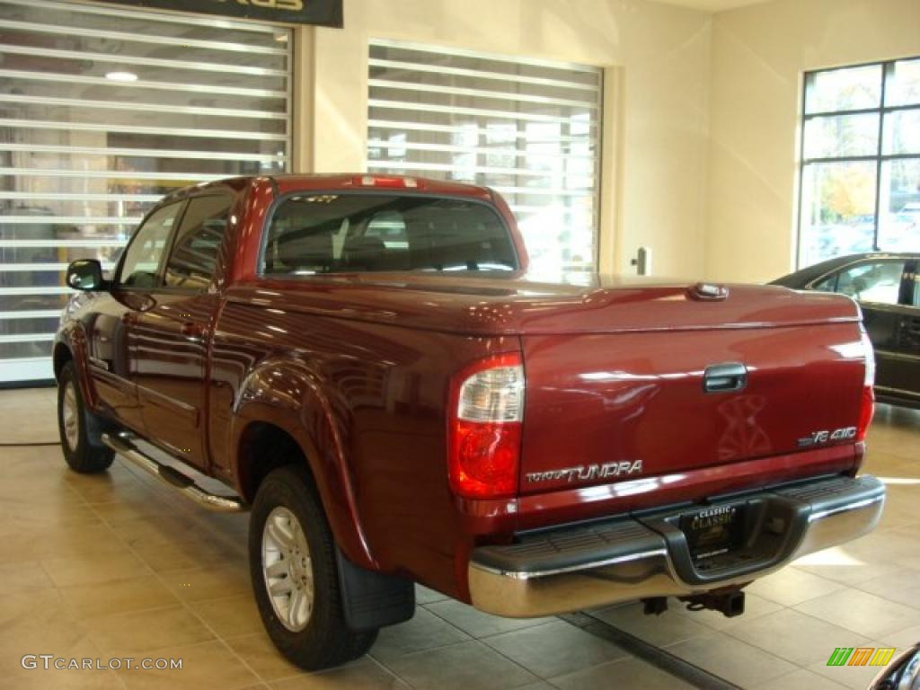 2005 Tundra SR5 Double Cab 4x4 - Salsa Red Pearl / Light Charcoal photo #2