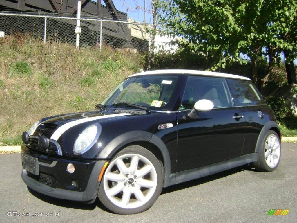 2003 Cooper S Hardtop - Jet Black / Space Grey/Panther Black photo #1