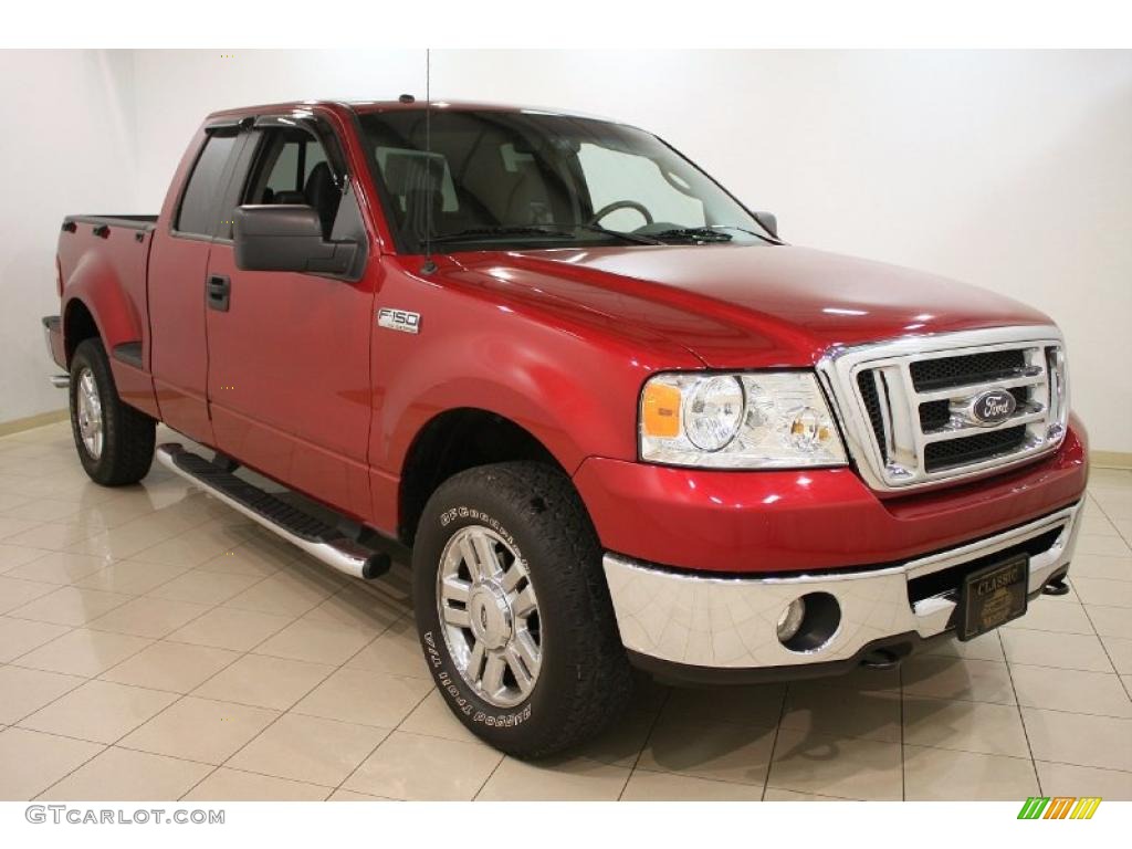 2007 F150 XLT SuperCab 4x4 - Redfire Metallic / Medium/Dark Flint photo #1