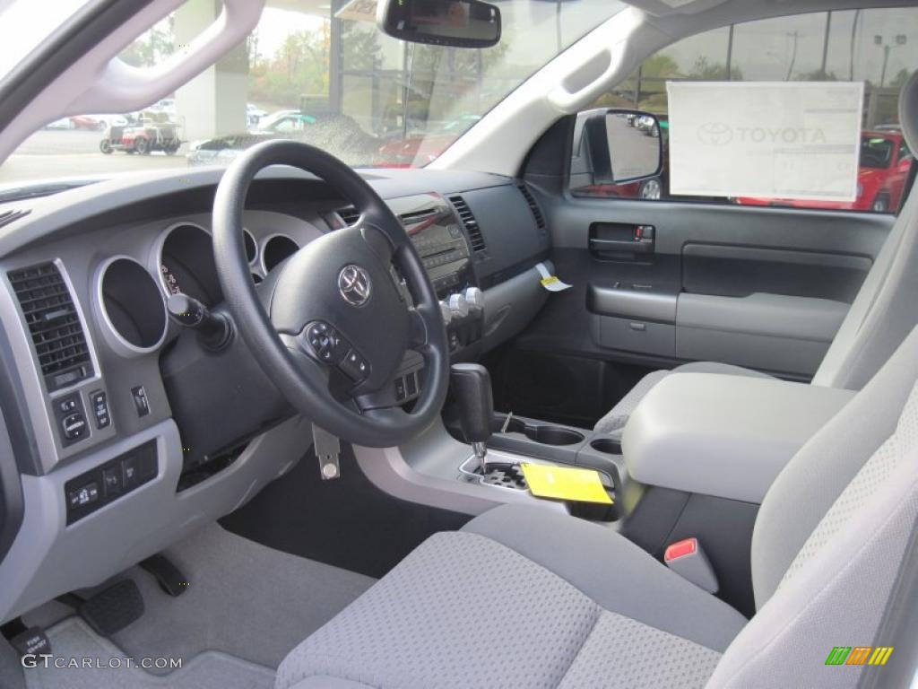 Graphite Gray Interior 2011 Toyota Tundra SR5 Double Cab 4x4 Photo #39689087