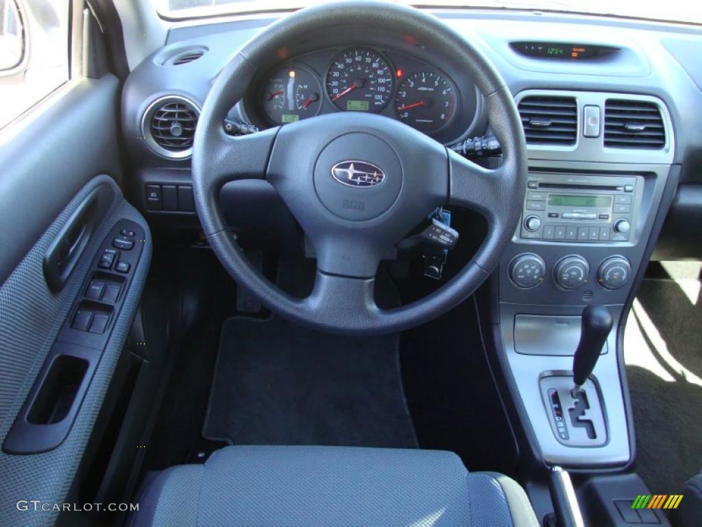 2007 Subaru Impreza Outback Sport Wagon Graphite Gray Steering Wheel Photo #39689419