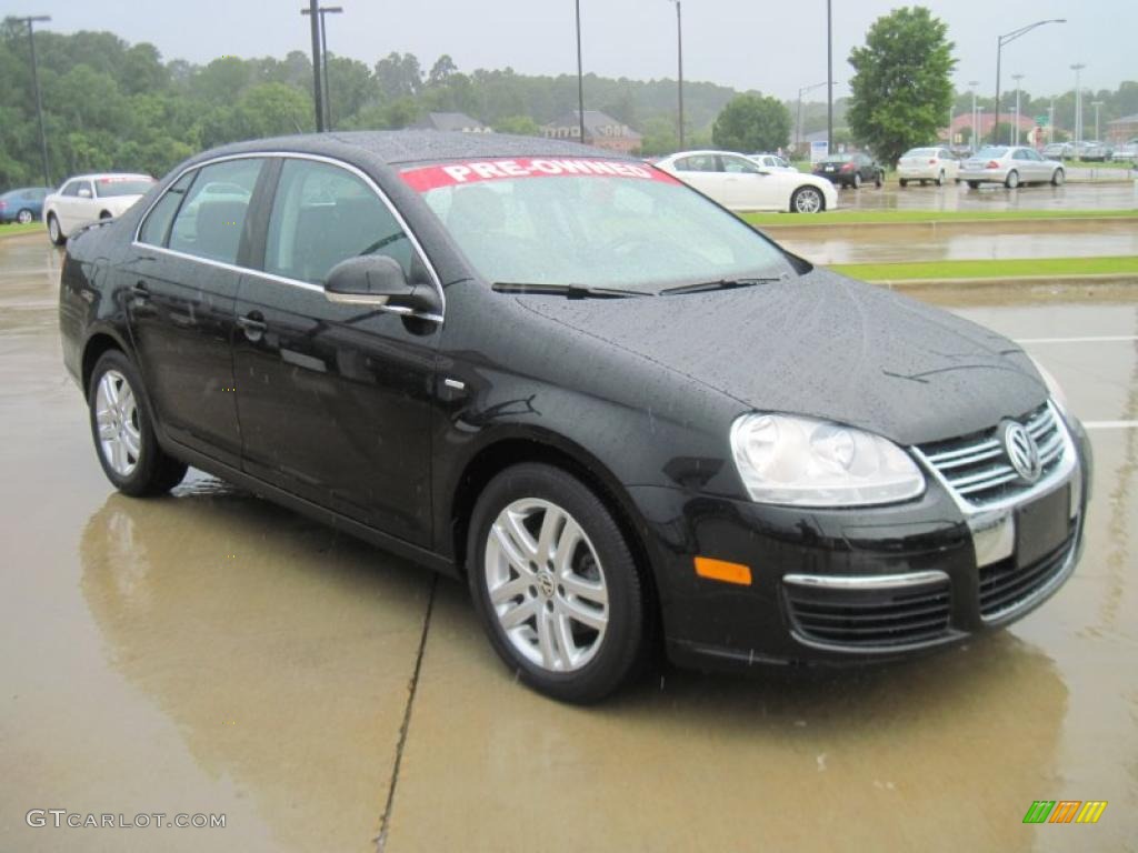 2007 Jetta Wolfsburg Edition Sedan - Black / Anthracite photo #2