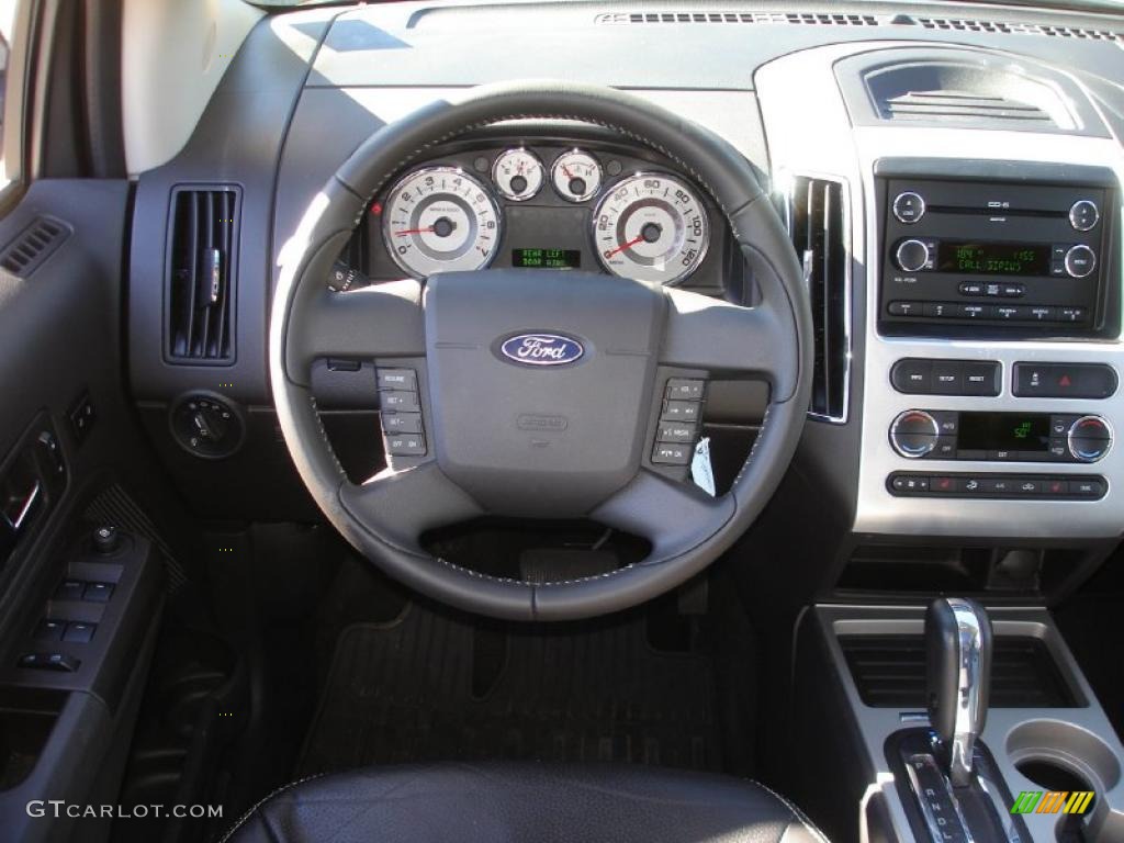 2009 Ford Edge Limited AWD Charcoal Black Steering Wheel Photo #39693603
