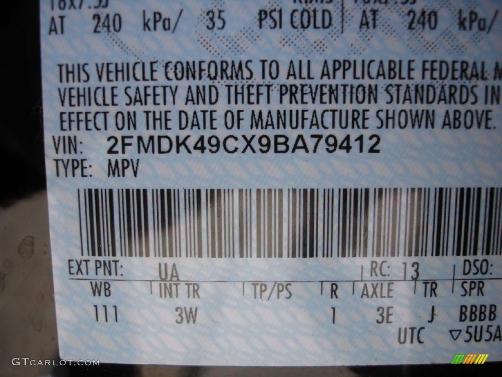 2009 Edge Color Code UA for Black Photo #39693635