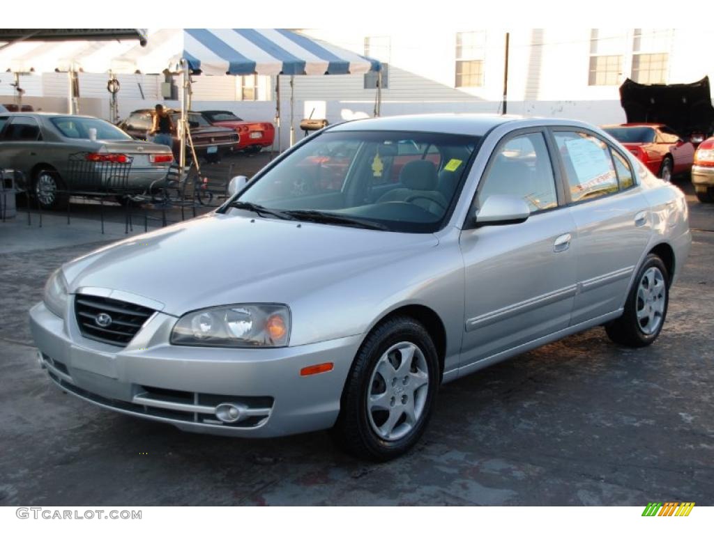 2004 Elantra GLS Sedan - Sterling Silver / Gray photo #1