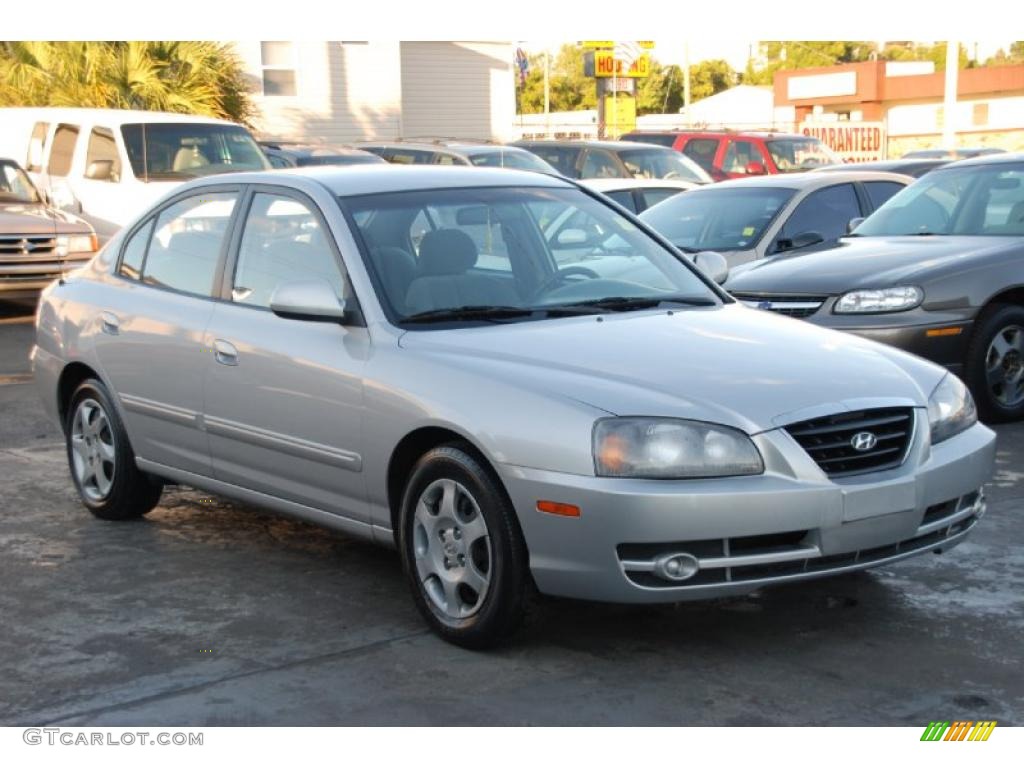 2004 Elantra GLS Sedan - Sterling Silver / Gray photo #2