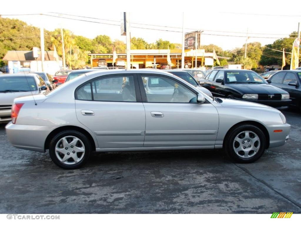 2004 Elantra GLS Sedan - Sterling Silver / Gray photo #3