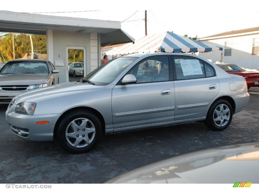 2004 Elantra GLS Sedan - Sterling Silver / Gray photo #4