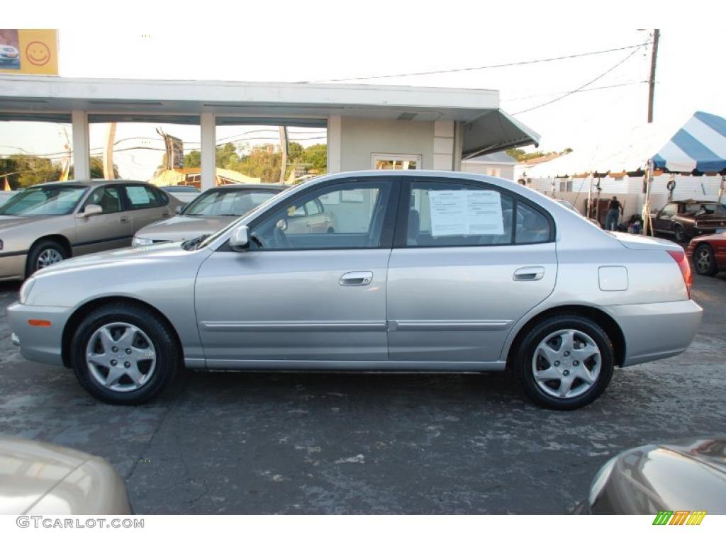 2004 Elantra GLS Sedan - Sterling Silver / Gray photo #5