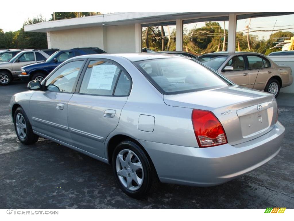 2004 Elantra GLS Sedan - Sterling Silver / Gray photo #6