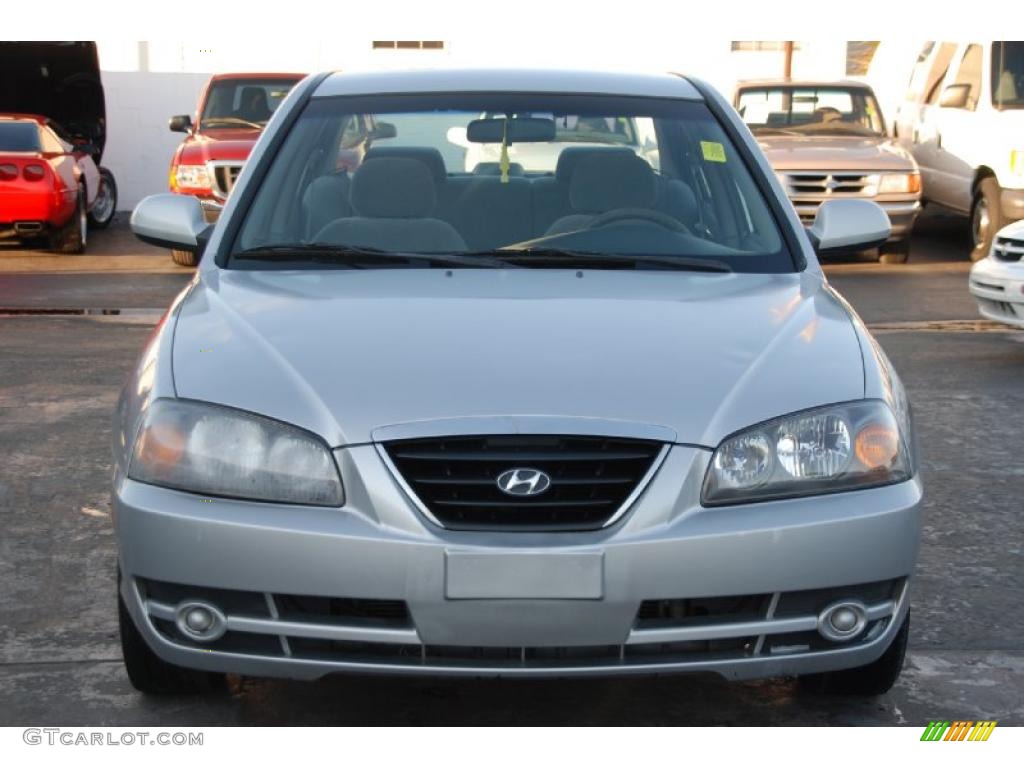 2004 Elantra GLS Sedan - Sterling Silver / Gray photo #7