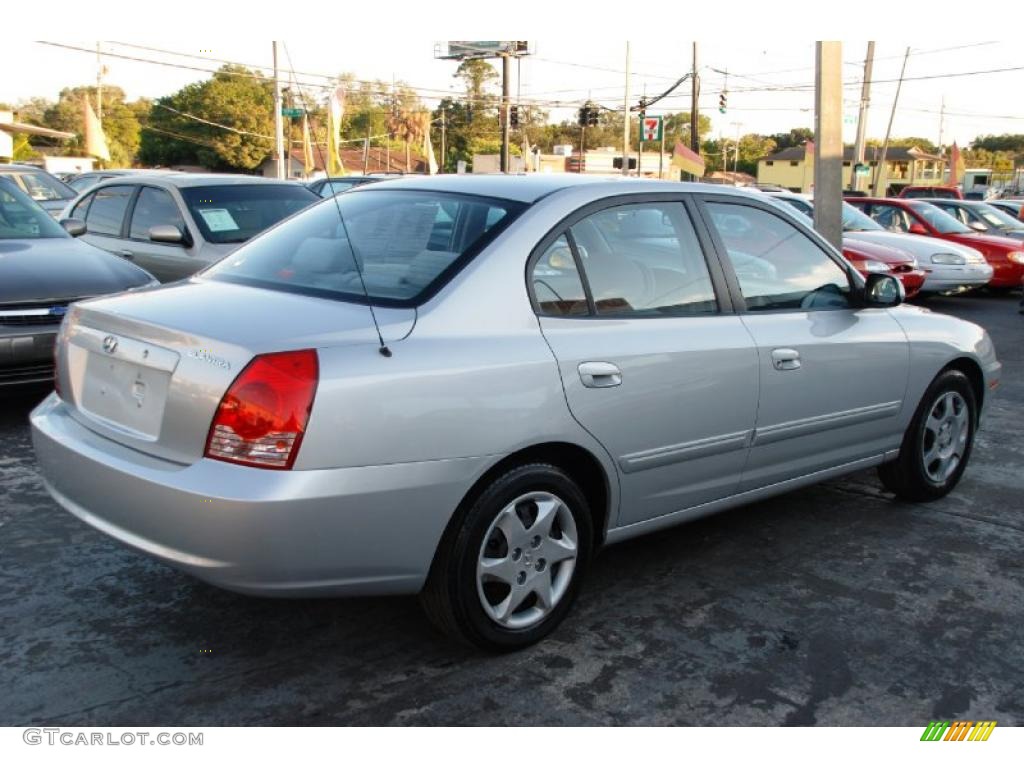 2004 Elantra GLS Sedan - Sterling Silver / Gray photo #8
