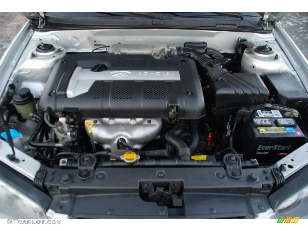 2004 Elantra GLS Sedan - Sterling Silver / Gray photo #22