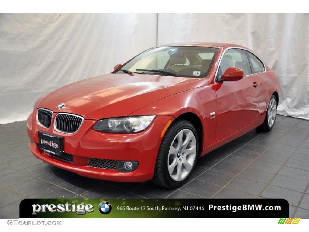 2010 3 Series 335i xDrive Coupe - Crimson Red / Cream Beige photo #1